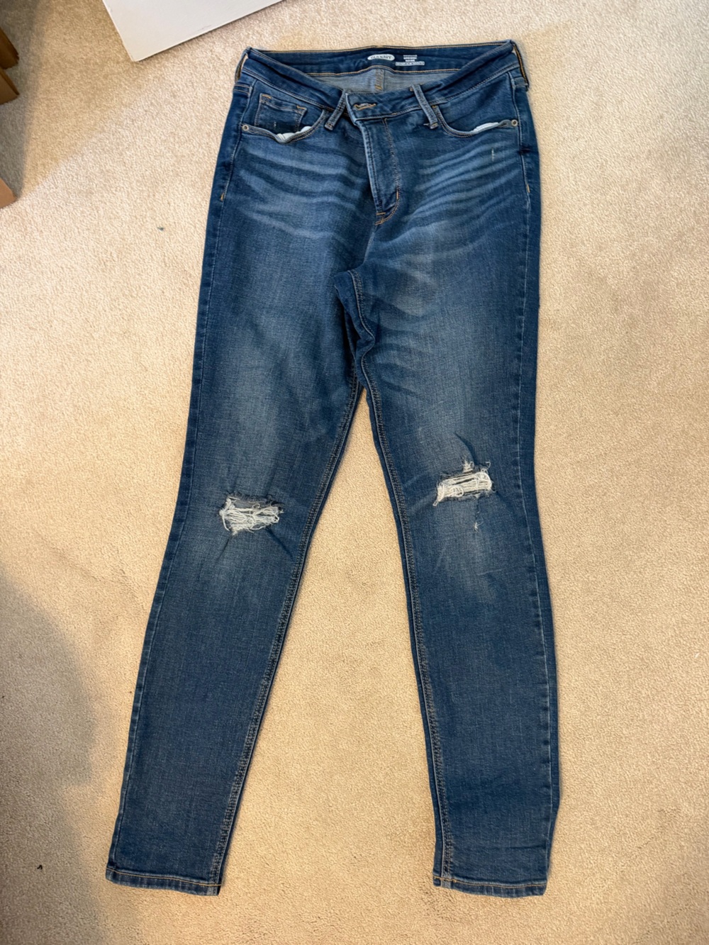 Old Navy Distressed Dark Blue Women’s Jeans